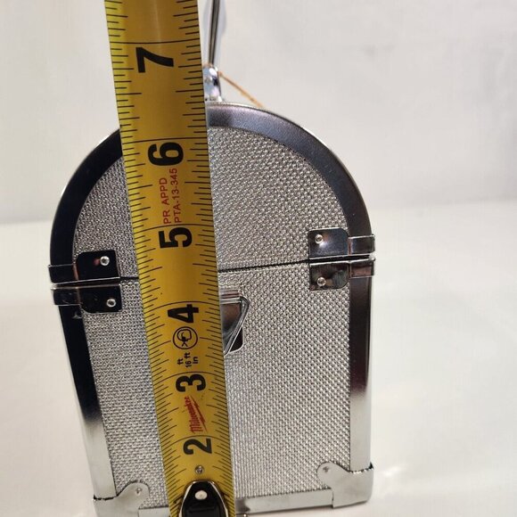 International Silver Co Metallic Vinyl Travel Case Metal Trim Hardshell w/ Box - Picture 14 of 15